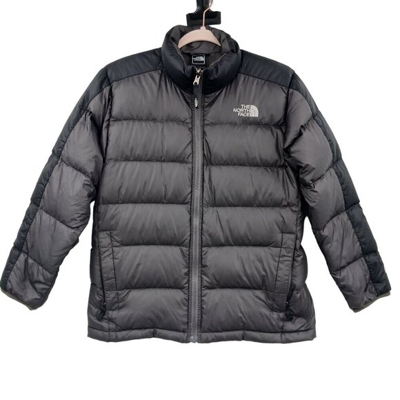The North Face Other - The North Face 550 Down Boys Puffer Jacket Coat Black Gray Winter Boys L
